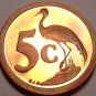 Rare Proof South Africa 1993 5 Cents~Blue Crane~Only 7,790 Minted~Free Shipping