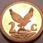 Rare Proof South Africa 1993 2 Cents~Eagle With Fish In Talons~7,790 Minted~Fr/S