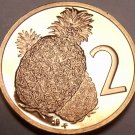 Proof Cook Islands 1976 2 Cents~Only 18,000 Minted~Pineapple~Free Shipping Proof Cook Islands 1976 2 Cents~Only 18,000 Minted~Pineapple~Free Shipping