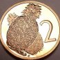 Proof Cook Islands 1976 2 Cents~Only 18,000 Minted~Pineapple~Free Shipping