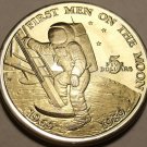 Massive Gem Unc Marshall Islands 1989 Five Dollars~First Men On The Moon~Free Sh