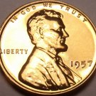 Rare Proof United States 1957 Wheat Cent~We Have Proof Cents~Free Shipping