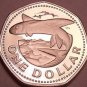 Rare Proof Barbados 1974 Dollar~Flying Fish~Only 36,000 Minted~Free Shipping