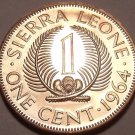 SIERRA LEONE PROOF 1964 1 CENT~1ST YEAR EVER~FREE SHIP~