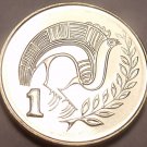 Gem Unc Cyprus 2004 1 Cent~Bird On a Branch~Fantastic Details~Free Shipping
