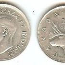 AU/UNCIRCULATED 1944 CANADIAN QUARTER~WOW~FREE SHIPPING