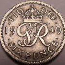 Great Britain 1949 6 Pence~Great For Weddings & Getting Married~Free Shipping Great Britain 1949 6 Pence~Great For Weddings & Getting Married~Free Shipping