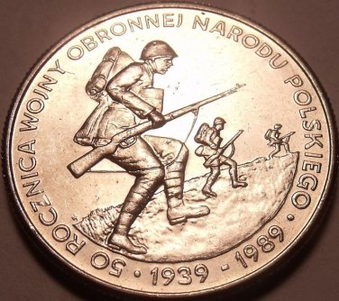 Huge Gem Unc Poland 1989-MW 500 Zlotych~50th Anniversary Of World War II~Free Sh