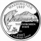 2007-D WASHINGTON BRILLIANT UNCIRCULATED STATE QUARTER~FREE SHIPPING INCLUDED~