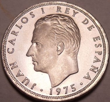 PROOF SPAIN 1975(77)25 PESETAS~~ONLY YEAR~FREE SHIPPING