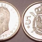 PROOF SPAIN 1975(77) 5 PESETAS~GREAT PRICE~~FREE SHIP~~