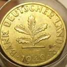 Rare Roll Germany 1949(25) & 1950(25) 5 Pfennig Coins~Special~Valuable~Free Ship