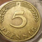 Rare Roll (50) Old Germany 1950 5 Pfennigs~Special Price~Valuable~Free Shipping~