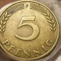 Rare Roll (50) Old Germany 1950 5 Pfennigs~Special Price~Valuable~Free Shipping~