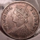 Rare Au Silver British India 1889-B 2 Annas~Incuse B Variety~Free Shipping Rare Au Silver British India 1889-B 2 Annas~Incuse B Variety~Free Shipping