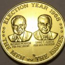 Massive Unc Rare 1968 Richard Nixon-Spiro T. Agnew Campaign Medallion~Free Ship