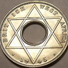 Extremely Rare Gem Unc British West Africa 1945 1/10th Of a Penny~Free Shipping