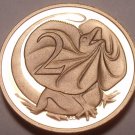 CAMEO PROOF AUSTRALIA 1988 2 CENTS~FRILLED LIZARD~FREE