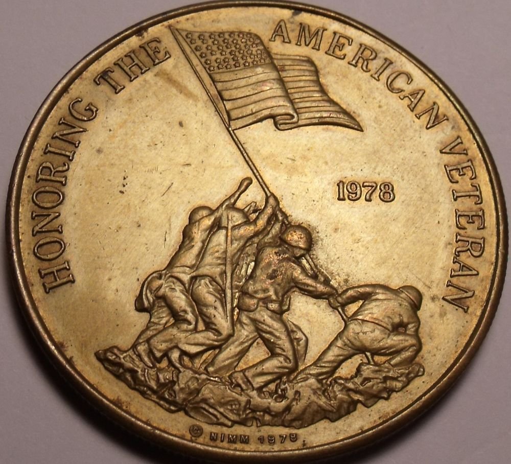 Massive 1978 Honoring The American Veteran Medallion~Preserving Freedom ...