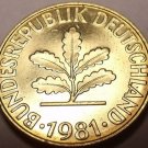 BRILLIANT UNC GERMANY 1981-F 10 PFENNIG~NICE~FREE SHIP~