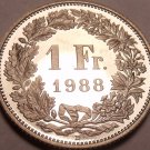 Rare Proof Switzerland Proof 1988-B Franc~Only 9,000 Minted~Nice~Free Shipping Rare Proof Switzerland Proof 1988-B Franc~Only 9,000 Minted~Nice~Free Shipping