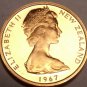 Gem Proof New Zealand 1967 2 Cents~1st Year Ever Minted~Fantastic~Free Shipping~