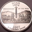 Gem Cameo Proof 2007-S Utah State Quarter~We Have Every State Quarter Minted~F/S Gem Cameo Proof 2007-S Utah State Quarter~We Have Every State Quarter Minted~F/S