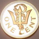 Rare Proof Barbados 1974 Cent~Only 36K Minted~Trident~We Have Rare Proofs~Fr/Shi