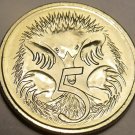 Gem Bu Australia 1997 5 Cents~Echidna~Elizabeth II~See R Australian Coins~Fr/Shi