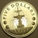 MASSIVE SILVER PROOF BARBADOS 1973 FIVE DOLLARS~1ST YEAR EVER MINTED~FREE SHIP~ MASSIVE SILVER PROOF BARBADOS 1973 FIVE DOLLARS~1ST YEAR EVER MINTED~FREE SHIP~