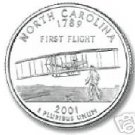 2001-D NORTH CAROLINA BRILLIANT UNC STATE QUARTER