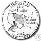 2002-P LOUISANA BRILLIANT UNCIRCULATED STATE QUARTER