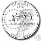 2002-P INDIANA BRILLIANT UNCIRCULATED STATE QUARTER