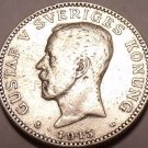 RARE SILVER SWEDEN 1.9.1.3 W KRONA~DOTS IN DATE TYPE~FS