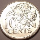 Gem Unc Trinidad And Tobago 1978 10 Cents~Hibiscus~Free Shipping Gem Unc Trinidad And Tobago 1978 10 Cents~Hibiscus~Free Shipping