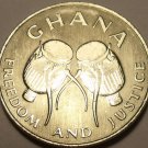 Uncirculated Ghana 1999 50 Cedis~Bush Drums~Awesome~Free Shipping