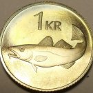 Rare Proof Iceland 1981 Krona~Only 15,000 Minted~Cod Fish~We Have Proofs~Fr/Ship