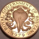 Rare Proof Bhutan 1979 10 Chhertum~Only 20,000 Minted~Excellent~Free Shipping
