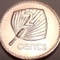 UNCIRCULATED FIJI 2001 2 CENTS VERY SHARP COIN FREE SHI