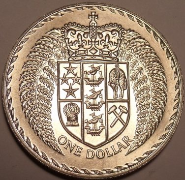 Gem Unc New Zealand 1967 Dollar~Decimalization Commemorative~Free Shipping