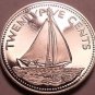 Proof Bahamas 1974 25 Cents~Bahamian Sloop~1st Year Ever This Type~Free Shipping