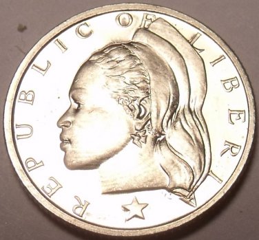 Rare Gem Camo Proof Liberia 1973 10 Cents~11,000 Minted~We Have Proof Coins~F/S