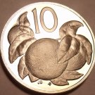 Proof Cook Islands 1975 10 Cents~Orange Tree~Only 21,000 Minted~Free Shipping