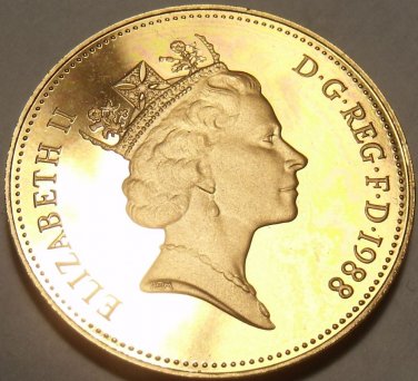 Gem Cameo Proof Great Britain 1988 2-Pence~Welsh Plume~Free Shipping