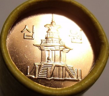 Gem Unc Roll South Korea 2014 10 Won~Dabotab The Pagota Of Many Trearures~Fr/shi