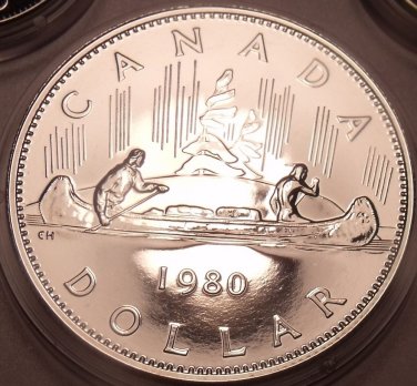 Proof Canada 1980 Voyageur Dollar~See Why Proofs Are Best Coins~Free Shipping
