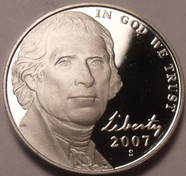 United States Gem Proof 2007-S Jefferson Nickel~Proofs Are Best~Free Shipping