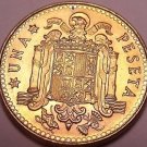 Gem Unc Spain 1975(80) 1 Peseta~Eagle Flanked by Pillars with Banner~Free Ship Gem Unc Spain 1975(80) 1 Peseta~Eagle Flanked by Pillars with Banner~Free Ship