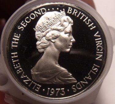 Roll (20 Coins) Large Proof British Virgin Islands 1973 25 Cents~Cuckoo~Free/Shi