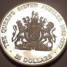 HUMONGOUS SILVER PROOF CAYMAN ISLANDS 1977 $25.00~FR/SH